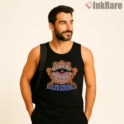 Billy Strings Wild Mouth Monster Shirt on black tank top for men graphic tee
