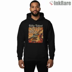 Billy Talent 90s Music Fans Guitar Poster Shirt on black hoodie for men graphic tee