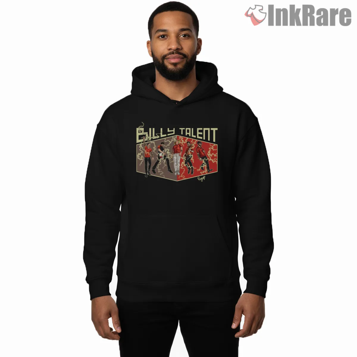 Billy Talent Live Performance Box Art Shirt on black hoodie for men graphic tee