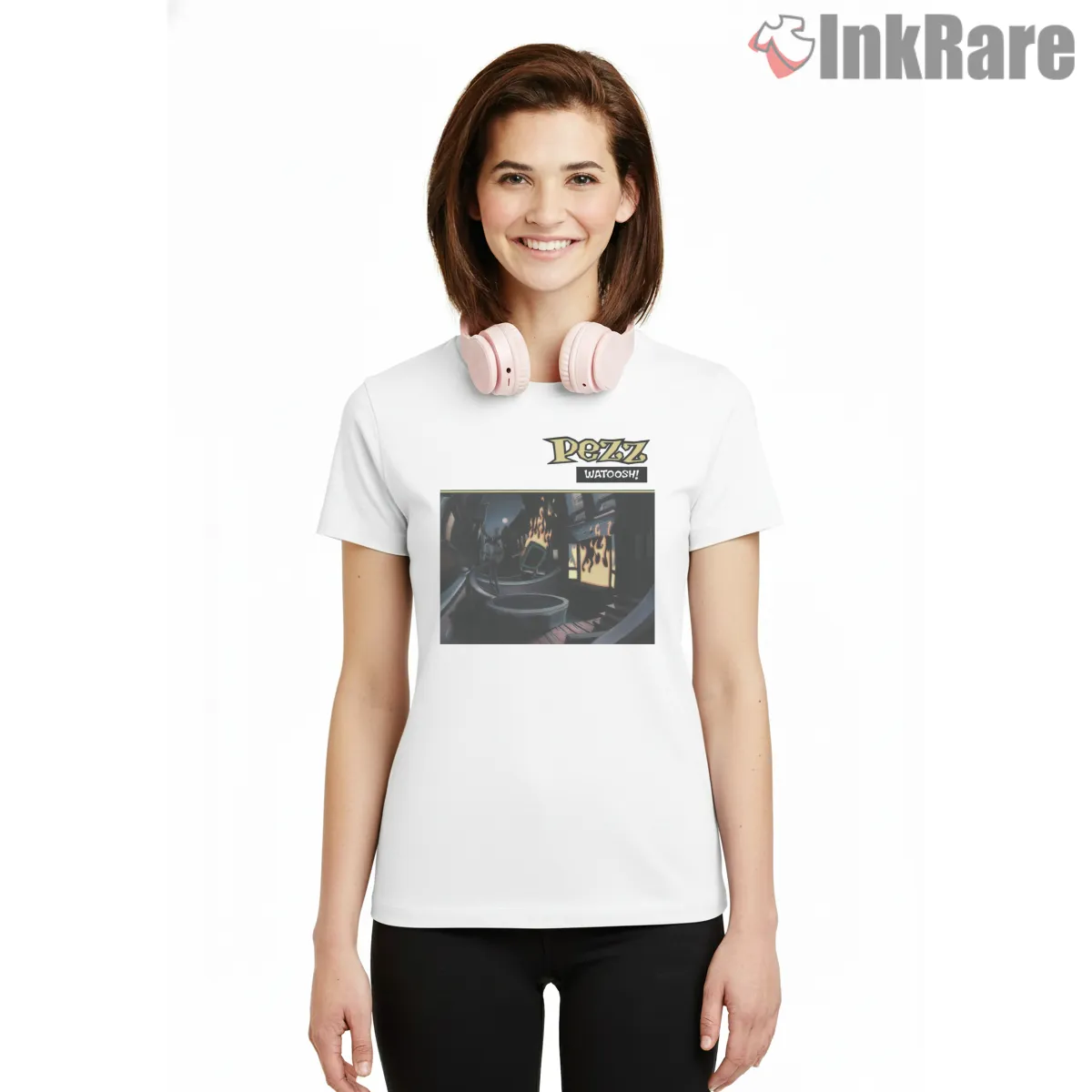 Billy Talent Pezz Watoosh Dark Scene Short Sleeve White Billy Talent Pezz Watoosh Dark Scene Shirt on white short sleeve shirt for women graphic tee