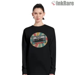 Billy Talent Retro Cassette Circle Shirt on black long sleeve shirt for women graphic tee