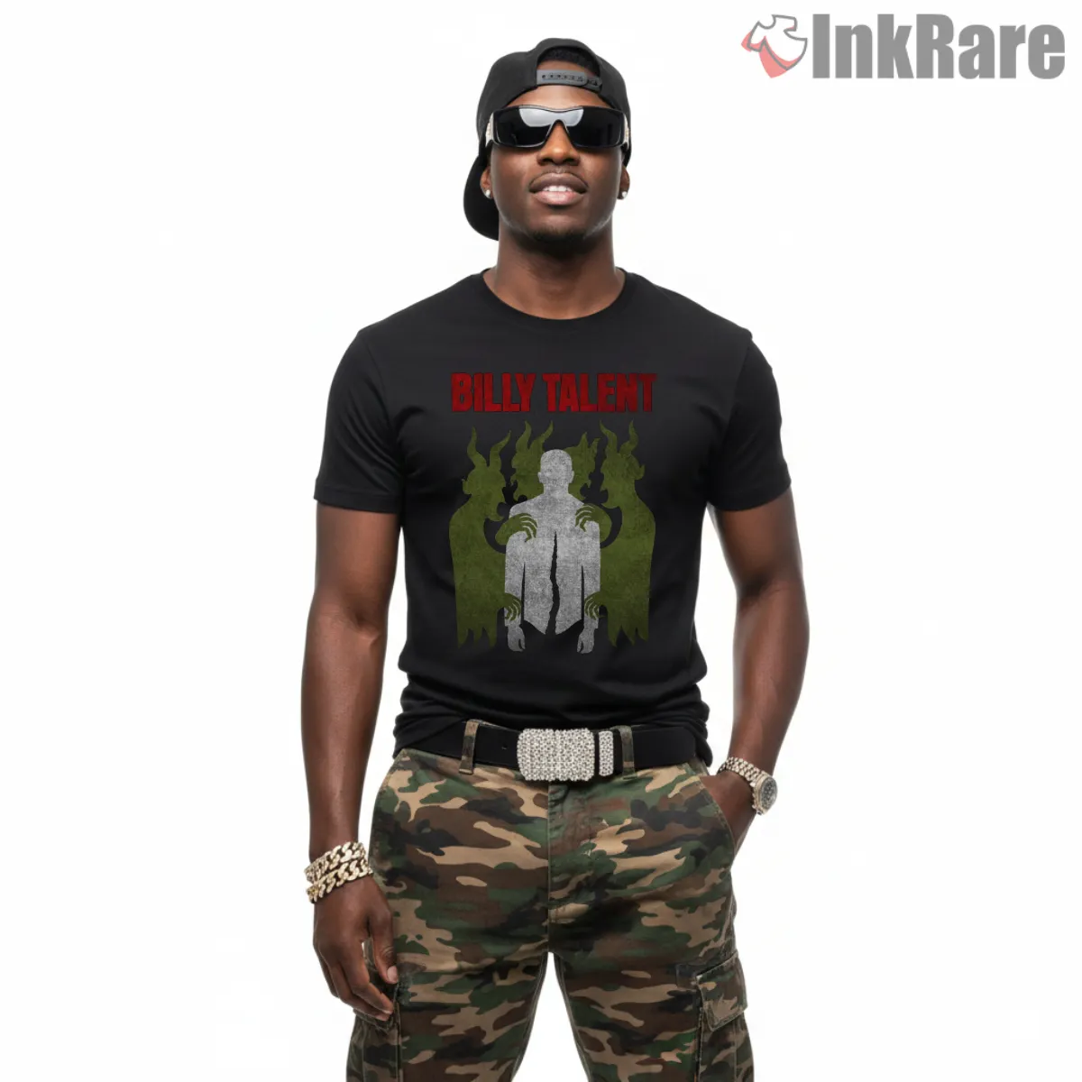 Billy Talent Shadow Devils Gripping Figure Short Sleeve Black Billy Talent Shadow Devils Gripping Figure Shirt on black short sleeve shirt for men graphic tee