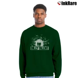 Men’s Billy Talent Vintage Crewneck Sweatshirt in forest green | Cozy Fabric, Clean Style