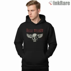 Billy Talent Winged Skull Punk Emblem Shirt on black hoodie for men graphic tee