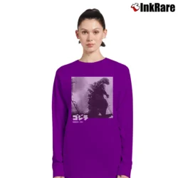 Women’s Bioworld Godzilla 1954 Black And White Classic Movie Long-Sleeve Top in purple | Sleek, Versatile, All-Season