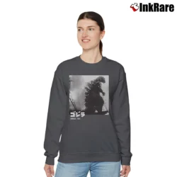 Women’s Bioworld Godzilla 1954 Black And White Classic Movie Relaxed Sweatshirt in charcoal | Soft, Laid-Back Vibe