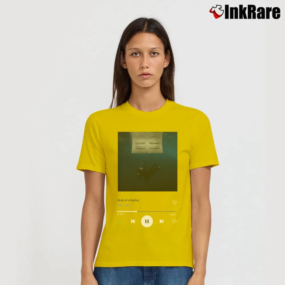 Women’s Birds Of A Feather Billie Eilish Signature T-Shirt in yellow | Soft, Flattering Fit