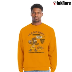 Men’s Black Bart Bootleg 90s Simpsons Magic Bart Crewneck Sweatshirt in orange | Cozy Fabric, Clean Style