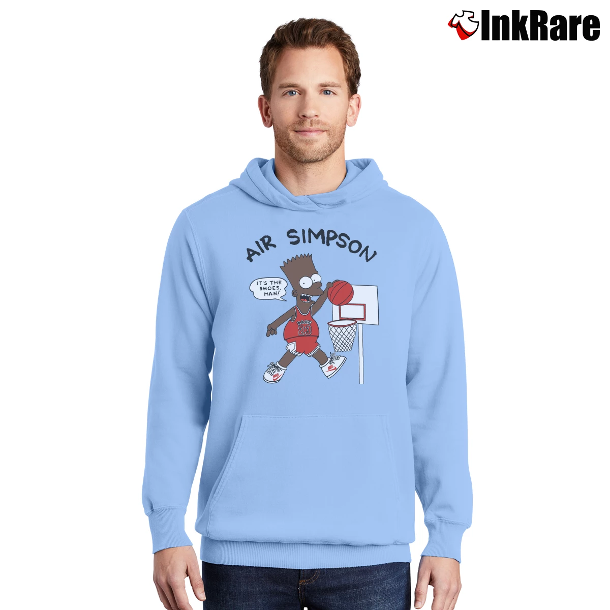 Black Bart Simpson Michael Jordan Basketball 80s 90s Vintage Men’s Pullover Hoodie in light blue – Ultimate Warmth Men’s Black Bart Simpson Michael Jordan Basketball 80s 90s Vintage Pullover Hoodie in light blue | Cozy, Durable, Modern Fit