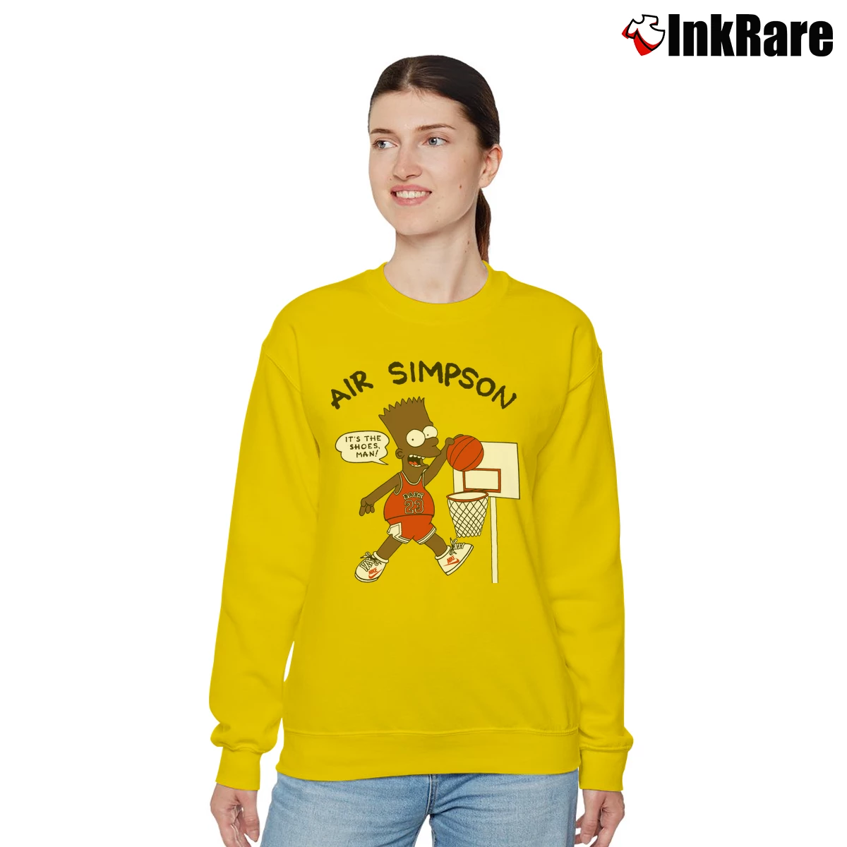 Black Bart Simpson Michael Jordan Basketball 80s 90s Vintage Women’s Relaxed Sweatshirt in yellow – Cozy Casual Women’s Black Bart Simpson Michael Jordan Basketball 80s 90s Vintage Relaxed Sweatshirt in yellow | Soft, Laid-Back Vibe