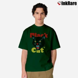 Men’s Black Cat Fireworks Classic Classic T-Shirt in forest green | Soft, Breathable Everyday Wear
