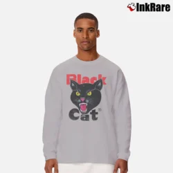 Men’s Black Cat Fireworks Long-Sleeve Shirt in sport grey | Sleek, Lightweight, Year-Round Wear