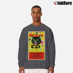 Black Cat Fireworks Long Sleeve front view in charcoal