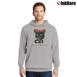 Men’s Black Cat Fireworks Vintage Graphic Pullover Hoodie in sport grey | Cozy, Durable, Modern Fit
