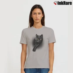 Women’s Black Cat Yellow Eyes Cats Signature T-Shirt in sport grey | Soft, Flattering Fit