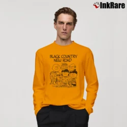 Men’s Black Country New Road Peanuts Snoopy Long-Sleeve Shirt in orange | Sleek, Lightweight, Year-Round Wear
