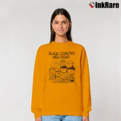 Women’s Black Country New Road Peanuts Snoopy Relaxed Sweatshirt in orange | Soft, Laid-Back Vibe