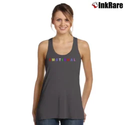 Women’s Black Emotional Statement Tank Top in charcoal | Lightweight, Movement-Friendly