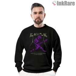 Black Flag Cat Yeah Neon Tiger Shirt on graphic shirt for men graphic tee