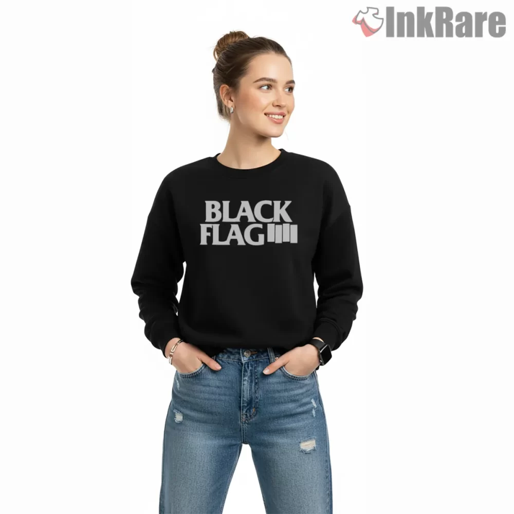 Black Flag Classic Bars Logo Shirt on graphic shirt for women graphic tee