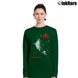 Women’s Black Flag Damaged Classic Punk Long-Sleeve Top in forest green | Sleek, Versatile, All-Season