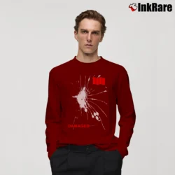 Men’s Black Flag Damaged Classic Punk Long-Sleeve Shirt in maroon | Sleek, Lightweight, Year-Round Wear