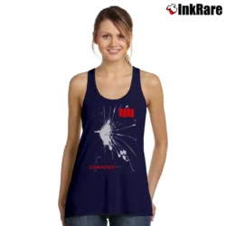 Women’s Black Flag Damaged Classic Punk Tank Top in navy | Lightweight, Movement-Friendly