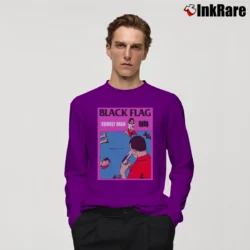 Men’s Black Flag Family Man Punk Long-Sleeve Shirt in purple | Sleek, Lightweight, Year-Round Wear