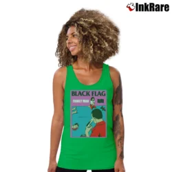 Women’s Black Flag Family Man Punk Tank Top in irish green | Lightweight, Movement-Friendly