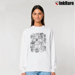 Women’s Black Flag Flyers Punk Rock Band Relaxed Sweatshirt in white | Soft, Laid-Back Vibe