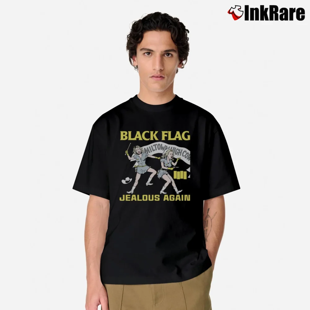Men’s Black Flag Jealous Again Punk Band Classic T-Shirt in black | Soft, Breathable Everyday Wear