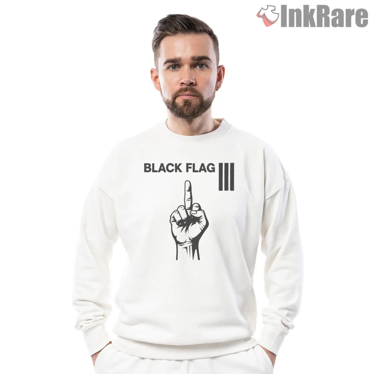 Black Flag Middle Finger Icon Shirt on graphic shirt for men graphic tee