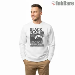 Black Flag Necros Vintage Flyer Shirt on graphic shirt for men graphic tee