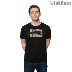 Black Flag Panther Bars Logo Shirt on black short sleeve shirt for men graphic tee