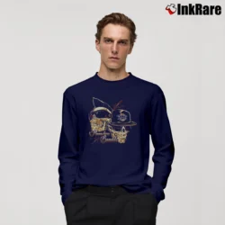 Men’s Black Flys Moonshine Bandits Logo Long-Sleeve Shirt in navy | Sleek, Lightweight, Year-Round Wear