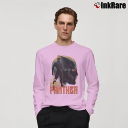 Men’s Black Panther Infinity War Profile Marvel Long-Sleeve Shirt in light pink | Sleek, Lightweight, Year-Round Wear