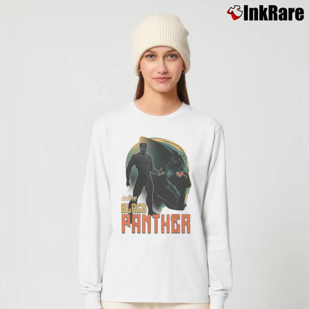 Women’s Black Panther Infinity War Profile Marvel Long-Sleeve Top in white | Sleek, Versatile, All-Season