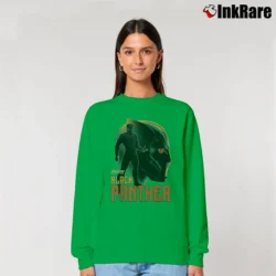 Women’s Black Panther Infinity War Profile Marvel Relaxed Sweatshirt in irish green | Soft, Laid-Back Vibe