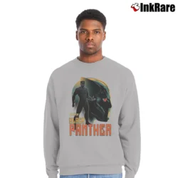 Men’s Black Panther Infinity War Profile Marvel Crewneck Sweatshirt in sport grey | Cozy Fabric, Clean Style