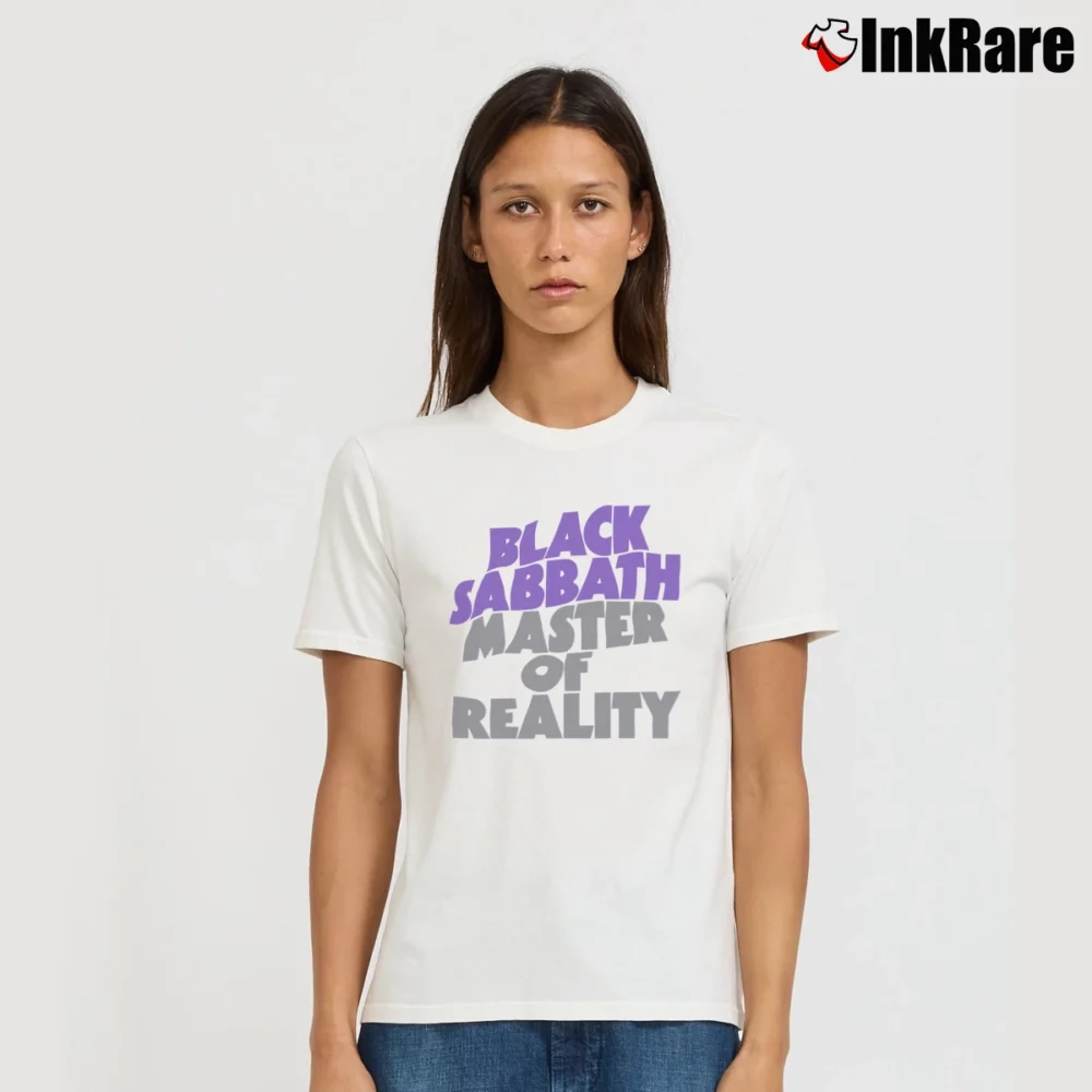 Women’s Black Sabbath Master Of Reality Signature T-Shirt in white | Soft, Flattering Fit