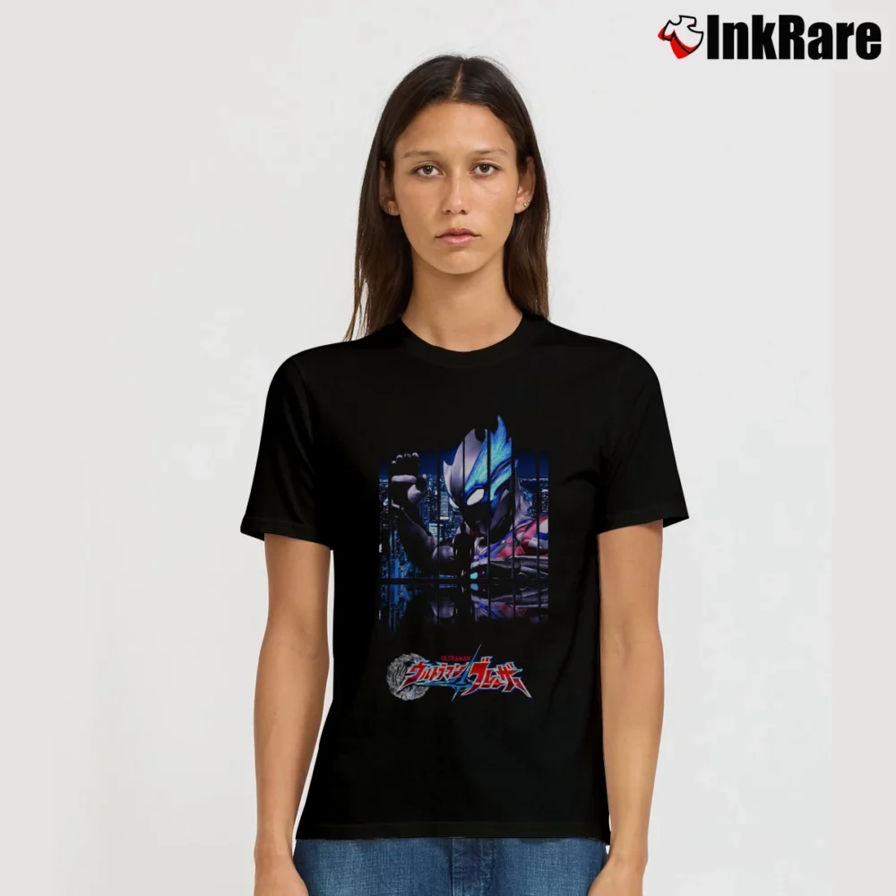 Women’s Black Vintage Ultraman Blazar T-Shirt in black | Soft, Flattering Fit