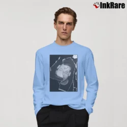 Men’s Blackbear Help Merch Store Graphic Long-Sleeve Shirt in light blue | Sleek, Lightweight, Year-Round Wear