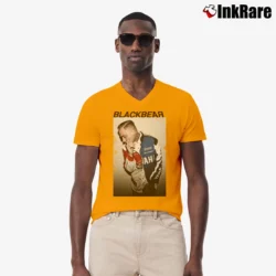 Men’s Blackbear Pullover Music Artist V-Neck Tee in orange | Sharp, Breathable, Everyday Staple