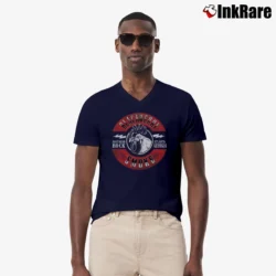 Men’s Blackberry Smoke Rooster V-Neck Tee in navy | Sharp, Breathable, Everyday Staple