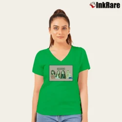 Women’s Blackpink Group Members V-Neck Tee in irish green | Chic Neckline, Soft Texture