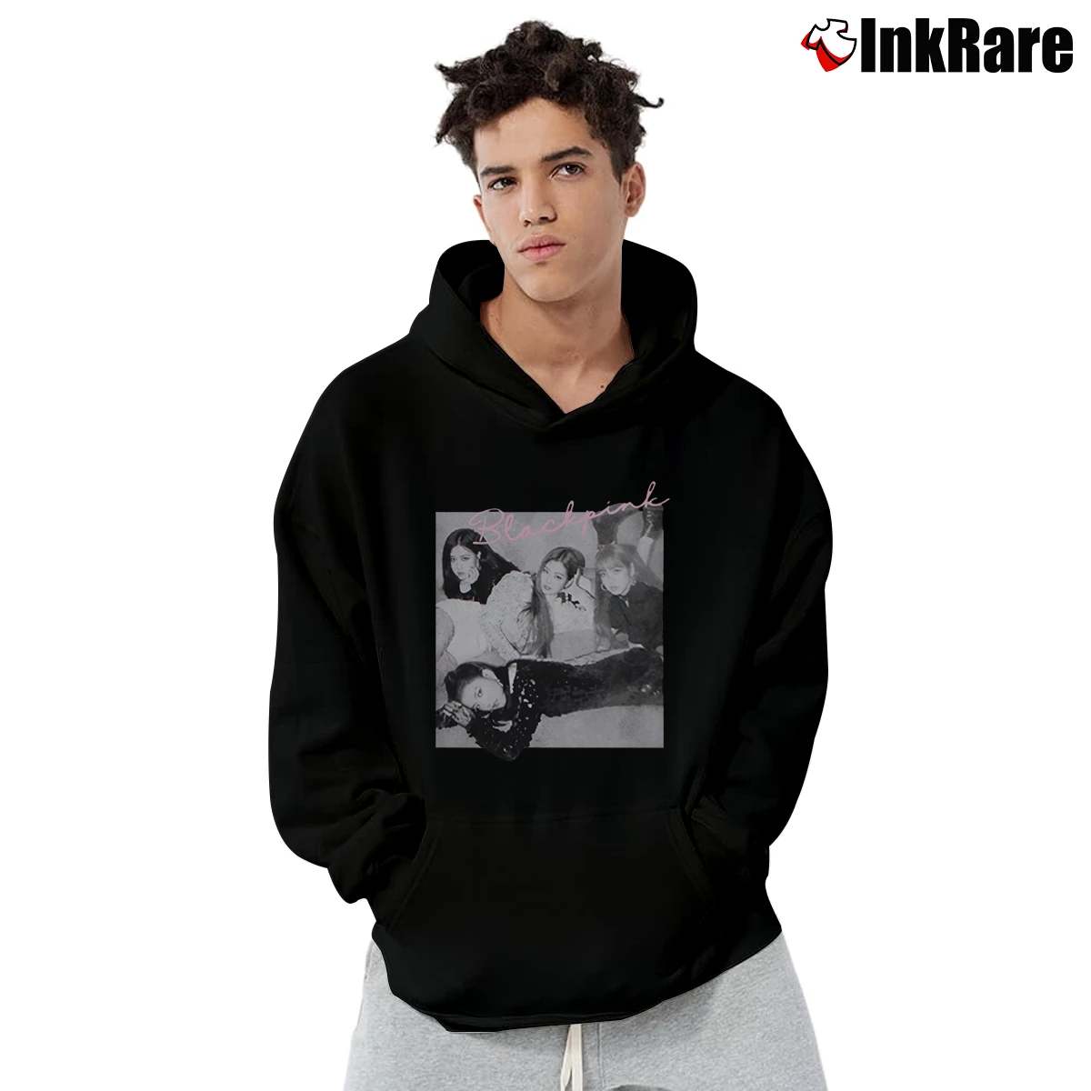 Men’s Blackpink In Your Area Pullover Hoodie in black | Cozy, Durable, Modern Fit