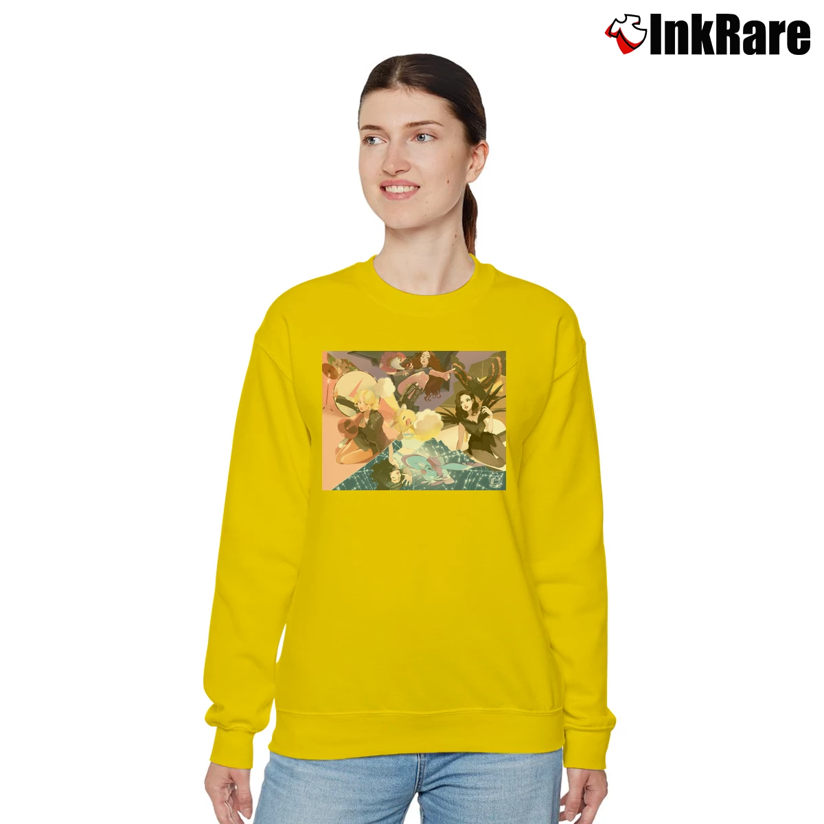 Women’s Blackpink Solo Projects Relaxed Sweatshirt in yellow | Soft, Laid-Back Vibe