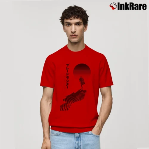 Blade Runner Japanese Men’s Classic Tee in red – Premium Comfort Men’s Blade Runner Japanese Classic T-Shirt in red | Soft, Breathable Everyday Wear