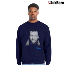 Men’s Blake Shelton Portrait Crewneck Sweatshirt in navy | Cozy Fabric, Clean Style