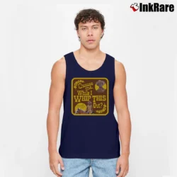 Men’s Blazing Saddles Sheriff Bart Whip This Out Tank Top in navy | Breathable, Active-Friendly Design